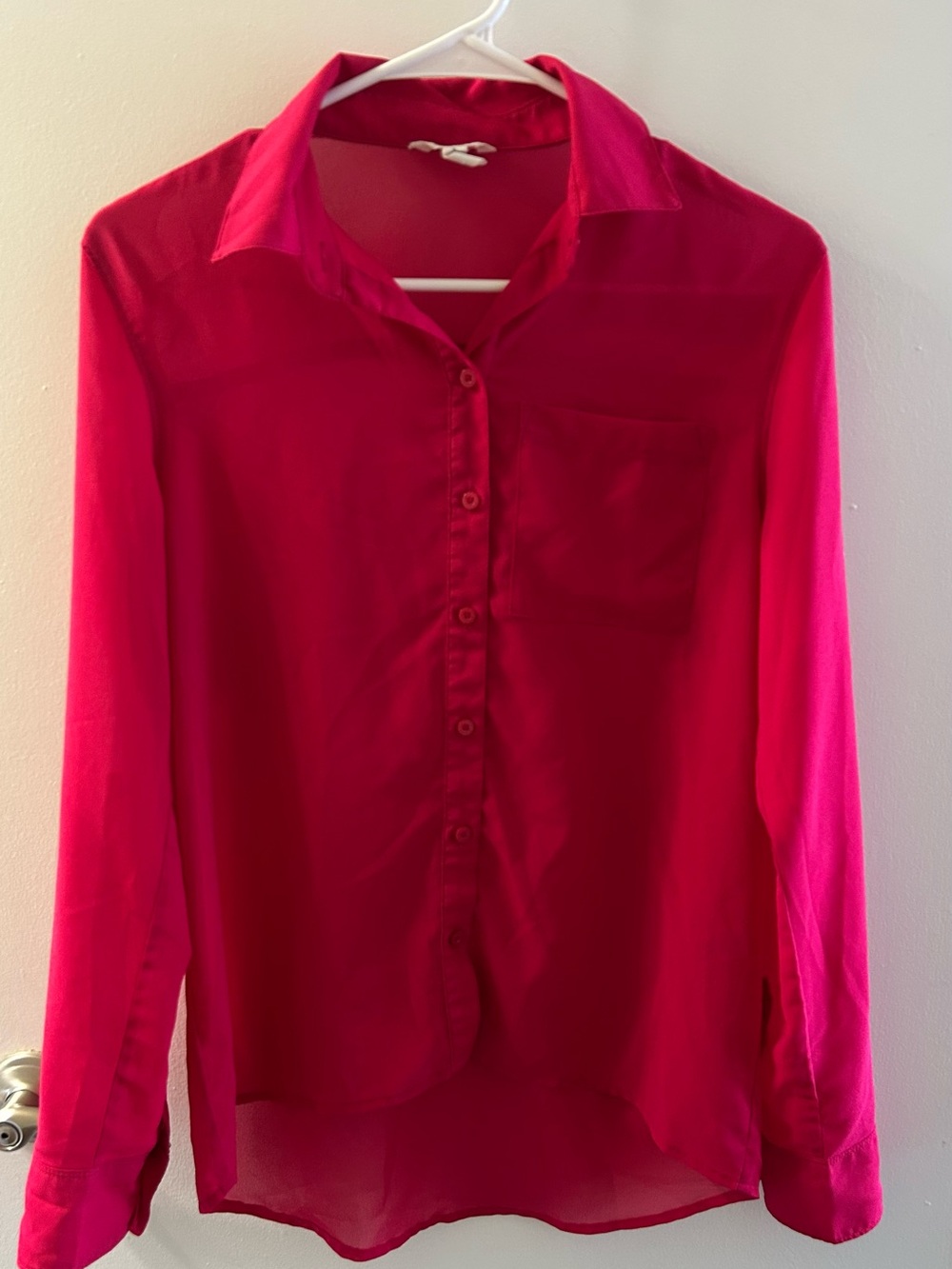 Aeropostale Bright Fuchsia Button-Down Shirt